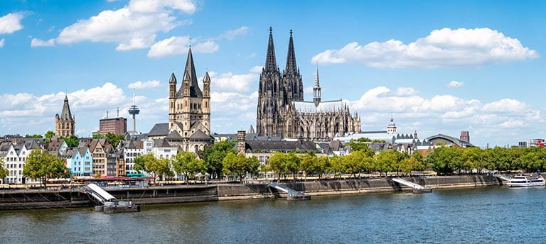 Cologne Cathedral, as seen from the Rhine River